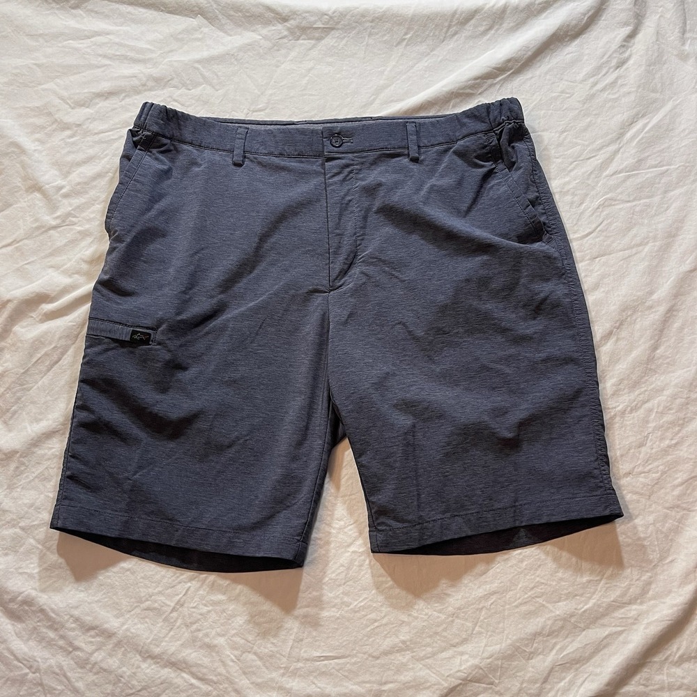 Greg Norman Mens Performance Golf Shorts Gray Size 38 Stretch Cargo Pocket